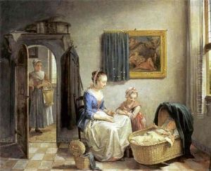 Scene Familiale by Willem Joseph Laquy