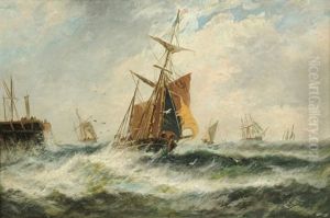 Shipping In A Choppy Sea by Ernest William Lara
