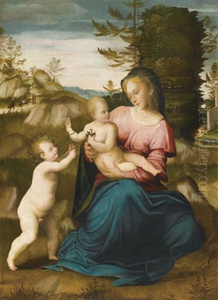 The Madonna And Child In A Landscape With The Infant Saint John The Baptist - view 1