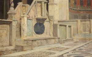 Interieur De La Basilique Saint Clement A Rome by Gaston Laree