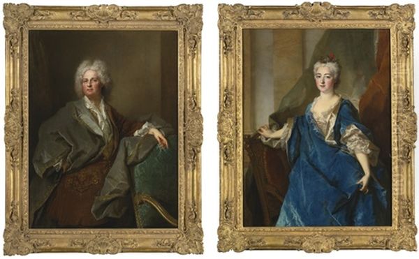 Portrait Of The Baron De Besenval And Portrait Of The Baronne De Besenval (pair) - view 1