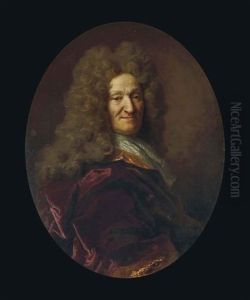 Portrait De Jean De La Fontaine, Age De 73 Ans by Nicolas de Largilliere