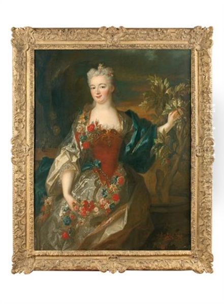 Portrait De Femme En Flore - view 1