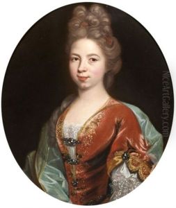 Portrait De Jeune Femme by Nicolas de Largilliere