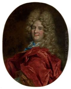 Portrait D'homme Au Manteau Rouge by Nicolas de Largilliere