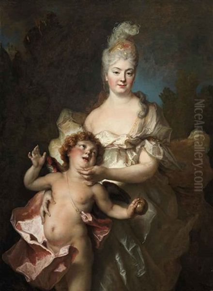 Portrait Of A Lady As Venus In A Landscape - view 1