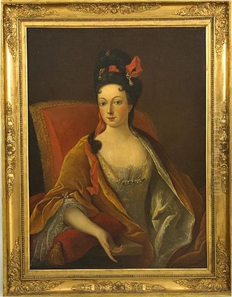 Portrait De Jeune Femme En Robe Blanche - view 1