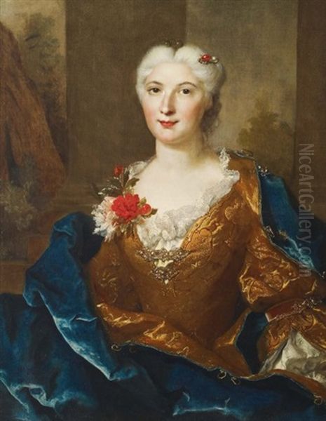 Portrait De Femme A La Draperie Bleue - view 1