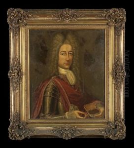 Portrait Of A Gentleman Dressed In Armor Holding A Snuff Box