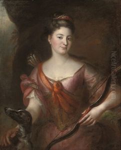 Portrait Of A Lady (marquise De Goulaine?) by Nicolas de Largilliere