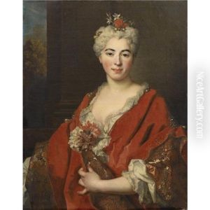 Portrait Of Marguerite Elisabeth De Largillierre (1701-1756), The Artist's Daughter by Nicolas de Largilliere
