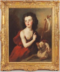 Portrait Allegorique Du Marquis De Brisay En Saint Jean Baptiste by Nicolas de Largilliere