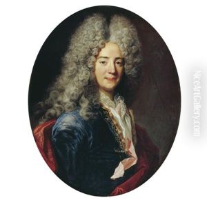 Portrait Of A Man, Half Length, Wearing A Blue Tunic