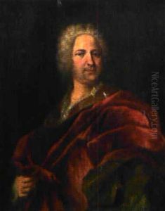 Portrait D'homme A L'etole Rouge by Nicolas de Largilliere