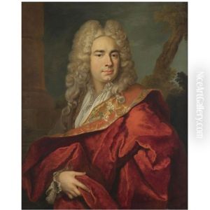 Portrait Of A Gentleman, Half Length, Wearing A Red Cape