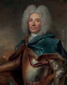 Portrait Of A Gentleman, In A Fur-trimmed Cloak Armor