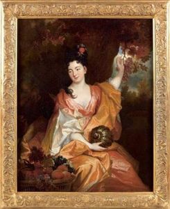 Portrait De Femme En Pomone by Nicolas de Largilliere
