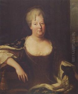 Bildnis Von Madame, Geborene Liselotte Von Der Pfalz by Nicolas de Largilliere