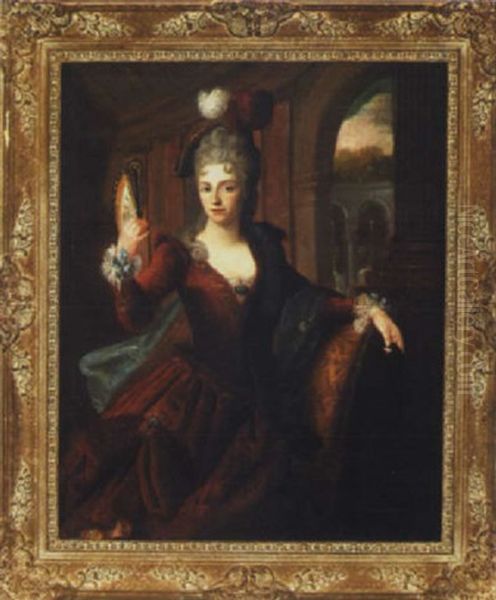 Portrait Of A Lady With Fan - view 1