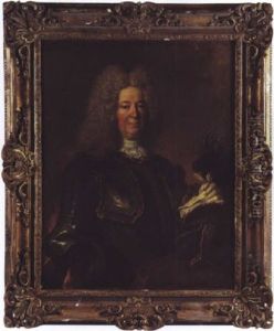 Portrait D'un Gentilhomme En Armure by Nicolas de Largilliere