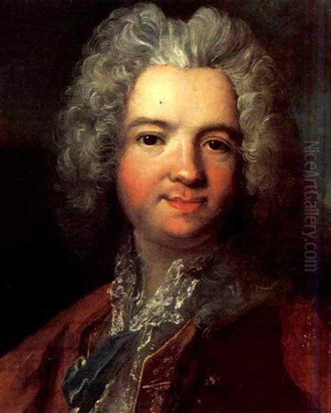 Portrait Of A Gentleman Wearing A Red Coat - view 1