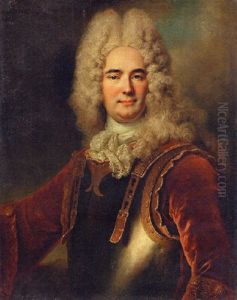 Portrait Of A Gentleman (the Chamberlain De Montargu?) Wearing A Breastplate Over A Red Velvet Jacket