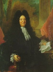 Portrait D'homme A Son Bureau Tenant Une Lettre