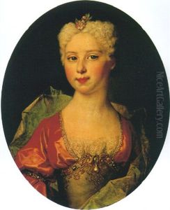 Portrait Of Marie-elisabeth Pommyer In A Red And Grey Dress And Wrap Portrait Of Marie-elisabeth Pommyer In A Red And Grey Dress And Wrap