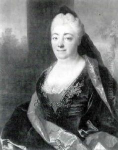 Portrait D'une Dame De Qualite Sur Fond De Paysage by Nicolas de Largilliere