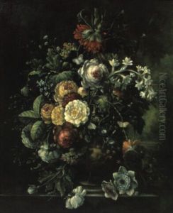 Blumenstraus In Einer Prunkvase by Nicolas de Largilliere
