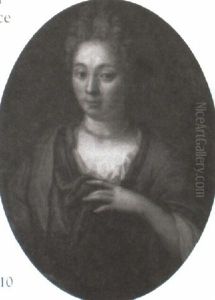 Portrait Of A Woman With A Pearl Necklace by Nicolas de Largilliere