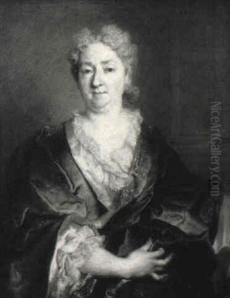 Portrait De Femme A La Robe Bleue - view 1
