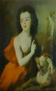 Portrait Allegorique Du Marquis De Brisay En Saint Jean-    Baptiste