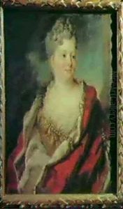 Portrait De Femme by Nicolas de Largilliere