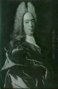 Portrait D'une Homme En Buste De Profil Vers La Droite, Le Visage Presque De Face by Nicolas de Largilliere