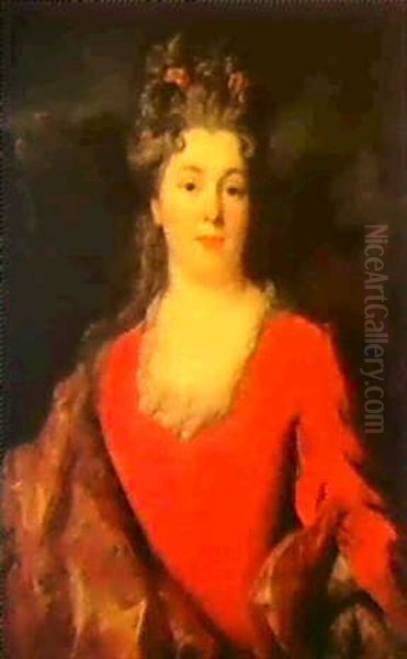 Portrait De La Marquise De Brisay En Buste Sur Fond De Paysage - view 1