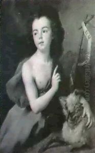 Portrait Du Marquis De Brisay En Saint Jean-baptiste by Nicolas de Largilliere