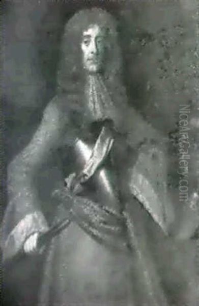 Portrait Of King James Ii, Three-quarter Length, In Armour, With The Ribbon Of The Garter - view 1