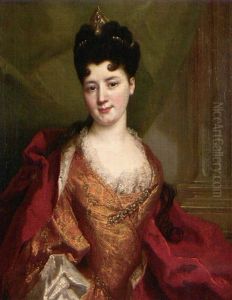 Portrait Of A Lady, Presumablya Member Of The De Gagne De Perrigny Family by Nicolas de Largilliere