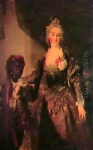 Madamme De Soucarieres Et Son Serviteur Noir by Nicolas de Largilliere