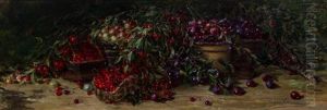 Still Life With Cherries by Maria Luisa de LaRiva y Callol de Munoz