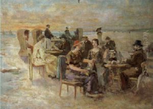 A Sunny Afternoon On The Beach by Adriaan de LaRiviere