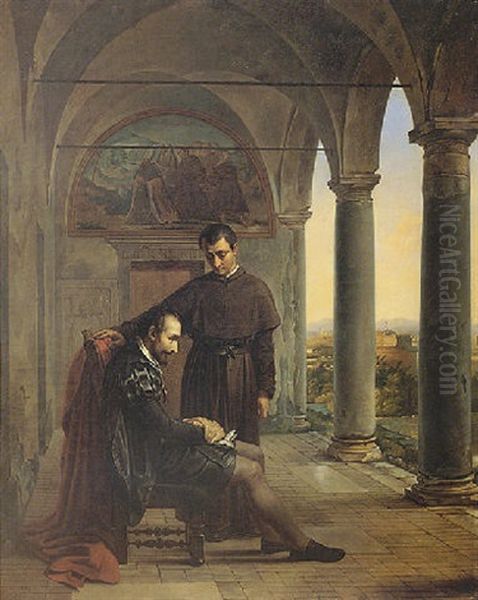 Torquato Tasso Convalescing In The Convent Of Saint'onofrio In Rome - view 1