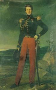 "portrait En Pied De Monsieur G. Ch. De B..." by Charles Philippe Auguste de Lariviere