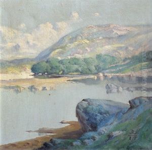 Paisaje Con Lago Y Cerro Paisaje Con Lago Y Cerro