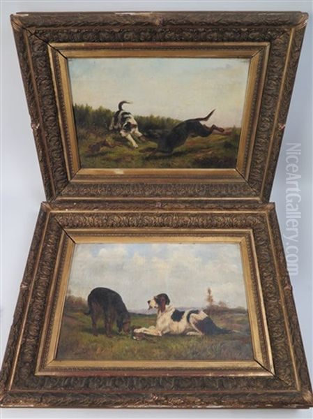 Deux Griffons Poursuivant Puis Attrapant Un Lievre (2 Works) - view 1