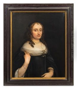 Portrait Of A Lady In Pearls by Marcellus Laroon