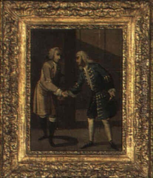 Two Gentlemen Shaking Hands - view 1