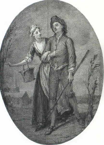 A Lady Seated At A Clavicord - view 1