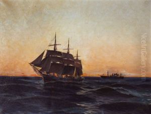 Atardecer En El Mar by Manuel Larravide